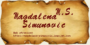 Magdalena Simunović vizit kartica